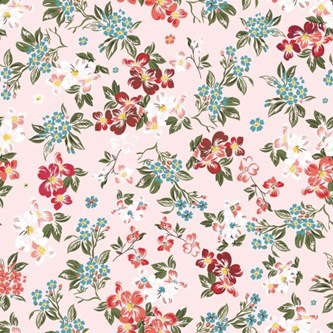 Poplin mönstrad, blomma