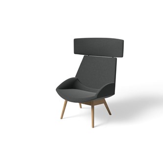 Fåtölj Size med trästativ ek