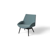 Fåtölj Size med trästativ svartbetsad ask