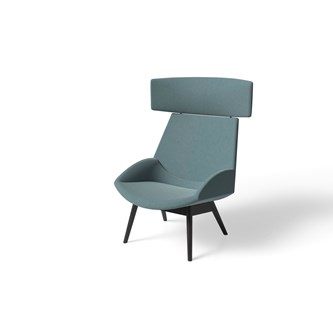 Fåtölj Size med trästativ svartbetsad ask