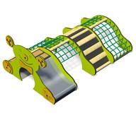 Teddy rutschbana med dubbla klätternät