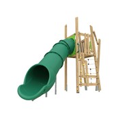 Ligno högt lektorn med tunnelrutschbana