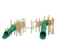 Ligno multilek med tunnelrutschkanor