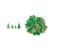 Dekorgummifigurer granar 100-pack