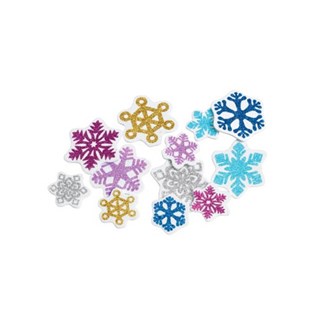 Dekorgummifigurer snöflingor 300-pack