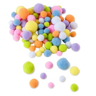 Pompom pastell, 200-pack