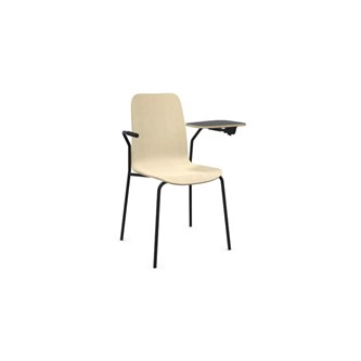 Stol Vapaa hög rygg med skrivskiva 4-ben svart