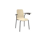 Stol Vapaa hög rygg med skrivskiva 4-ben svart