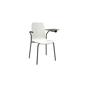 Stol Vapaa hög rygg med skrivskiva 4-ben svart