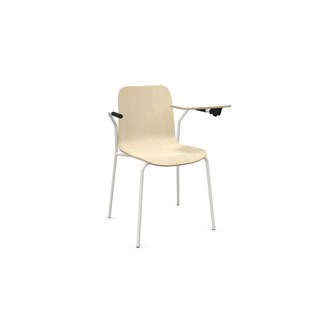 Stol Vapaa låg rygg med skrivskiva 4-ben vit