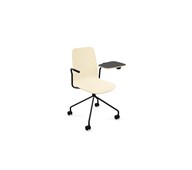 Stol Vapaa hög rygg med skrivskiva 4-kryss hjul svart