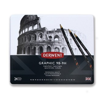 Derwent Graphic Blyerts 9B-9H, 24-pack