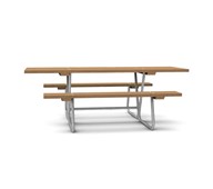 Bänkbord stål barn 140cm