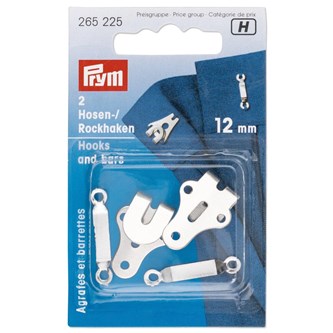 Byx- och kjolhakar 12 mm, 2-pack