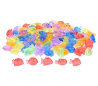 Transparenta fiskar i regnbågens färger, 120-pack