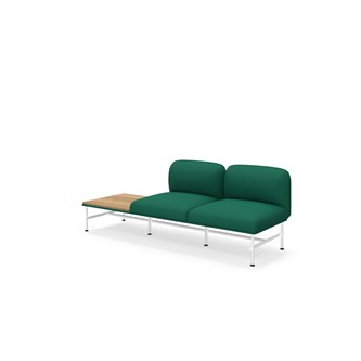 Nebula 2-sits utan armstöd, sidobord höger