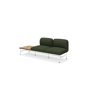 Nebula 2-sits utan armstöd, sidobord höger