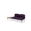 Nebula 2-sits utan armstöd, sidobord höger
