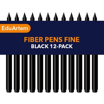 Fiberpennor EduArtem Fine 12-pack svart