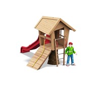 Bysen trädhus med rutschkana