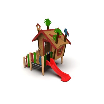 Trollskogen lekhus med rutschkana