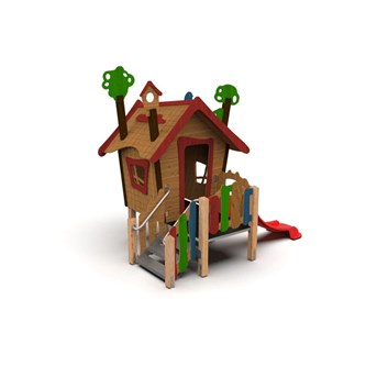 Trollskogen lekhus med rutschkana