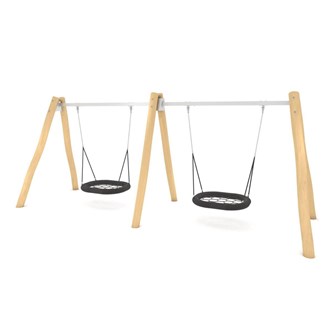 Robinia hög gungställning med dubbla ovala fågelbogungor RB0597