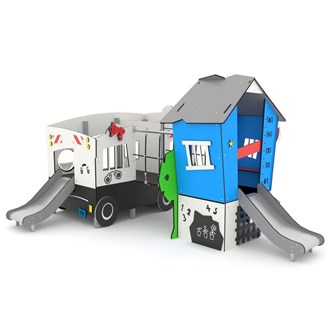 Topicco polisbil med hundkoja 3107