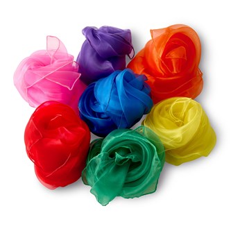 Jongleringssjalar 66x66 cm, 7-pack