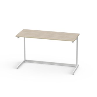 Bord Lex FSC BX HPL 120x50 cm vitt stativ