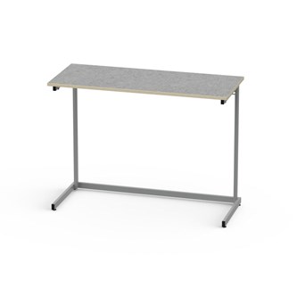 Bord Lex BX akustik linoleum 120x50 cm silverstativ