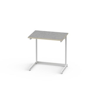Bord Lex BX akustik linoleum 70x50 cm vitt stativ