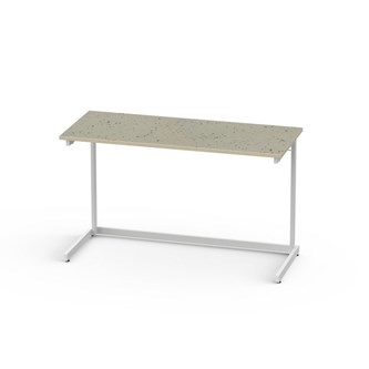 Bord Lex BX akustik linoleum 120x50 cm vitt stativ