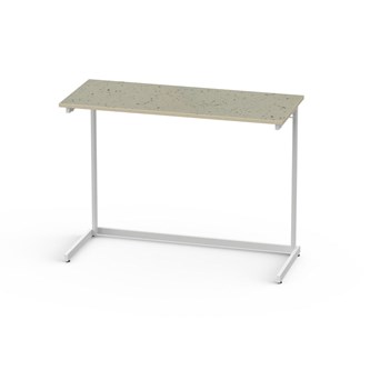 Bord Lex BX akustik linoleum 120x50 cm vitt stativ