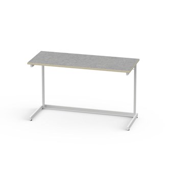 Bord Lex BX akustik linoleum 120x50 cm vitt stativ