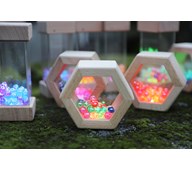 Lysande hexagoner med pärlor, 6-pack