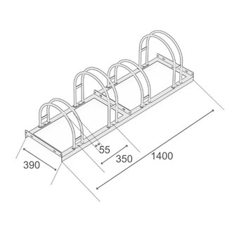 Cykelställ för 4 cyklar
