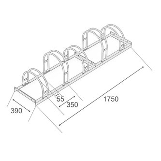 Cykelställ för 5 cyklar