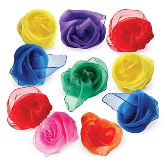Jongleringssjalar 66x66 cm, 10-pack