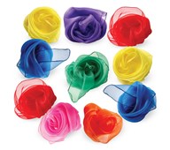 Jongleringssjalar 66x66 cm, 10-pack