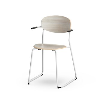 Stol Collab FSC 4-ben armstöd sh 45 cm silverstativ