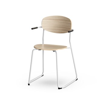 Stol Collab FSC 4-ben armstöd sh 45 cm silverstativ