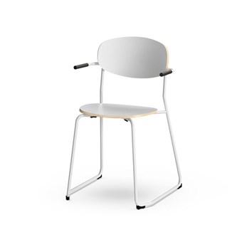 Stol Collab FSC 4-ben armstöd sh 45 cm silverstativ