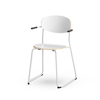 Stol Collab FSC 4-ben armstöd sh 45 cm silverstativ