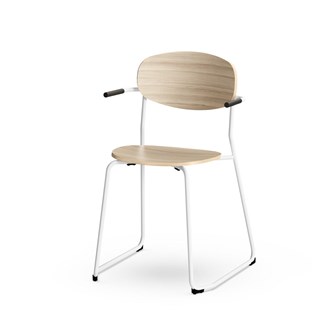 Stol Collab FSC BX 4-ben armstöd sh 45 cm vitt stativ
