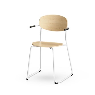 Stol Collab FSC BX 4-ben armstöd sh 45 cm vitt stativ