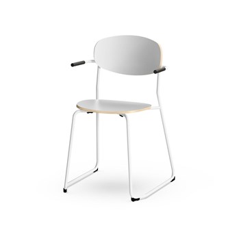 Stol Collab FSC BX 4-ben armstöd sh 45 cm vitt stativ