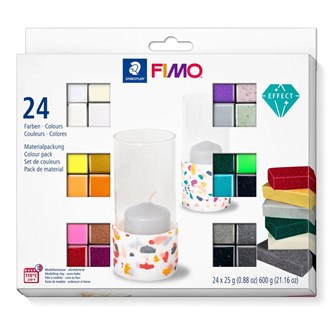 Polymerlera FIMO effekt 24-pack