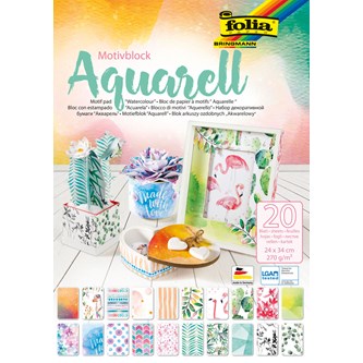 Motivpapper Akvarell 20 ark