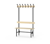 Novis Basic enkel omklädningsbänk 100 cm svart stativ